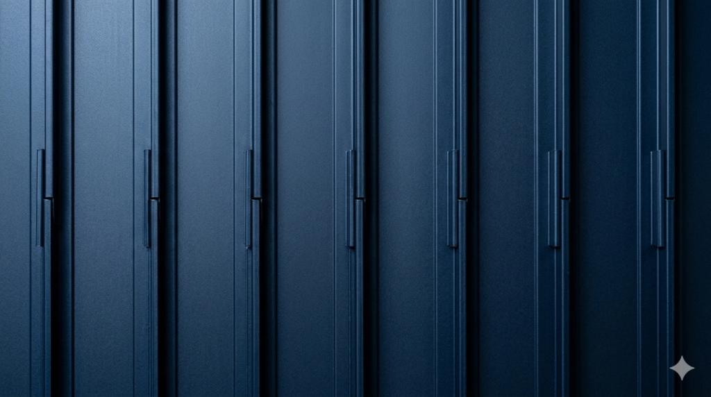 Metal standing seam roof surface for roof cleaning service