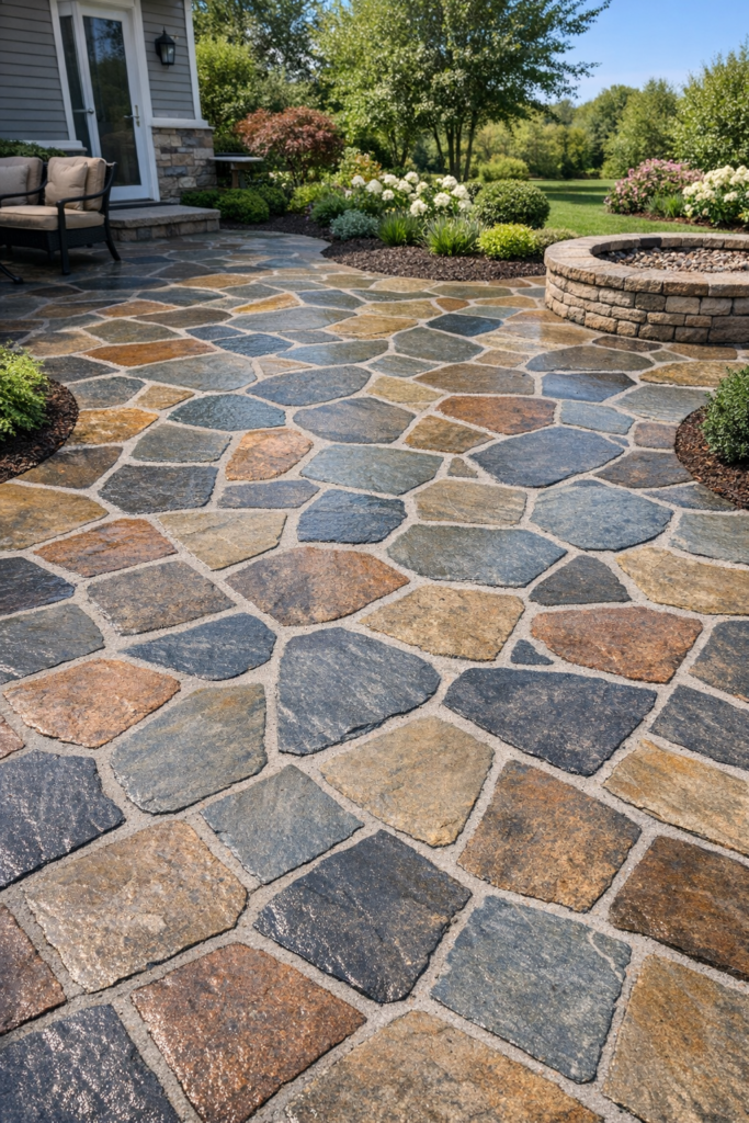 Patio area for professional pressure washing cleaning service